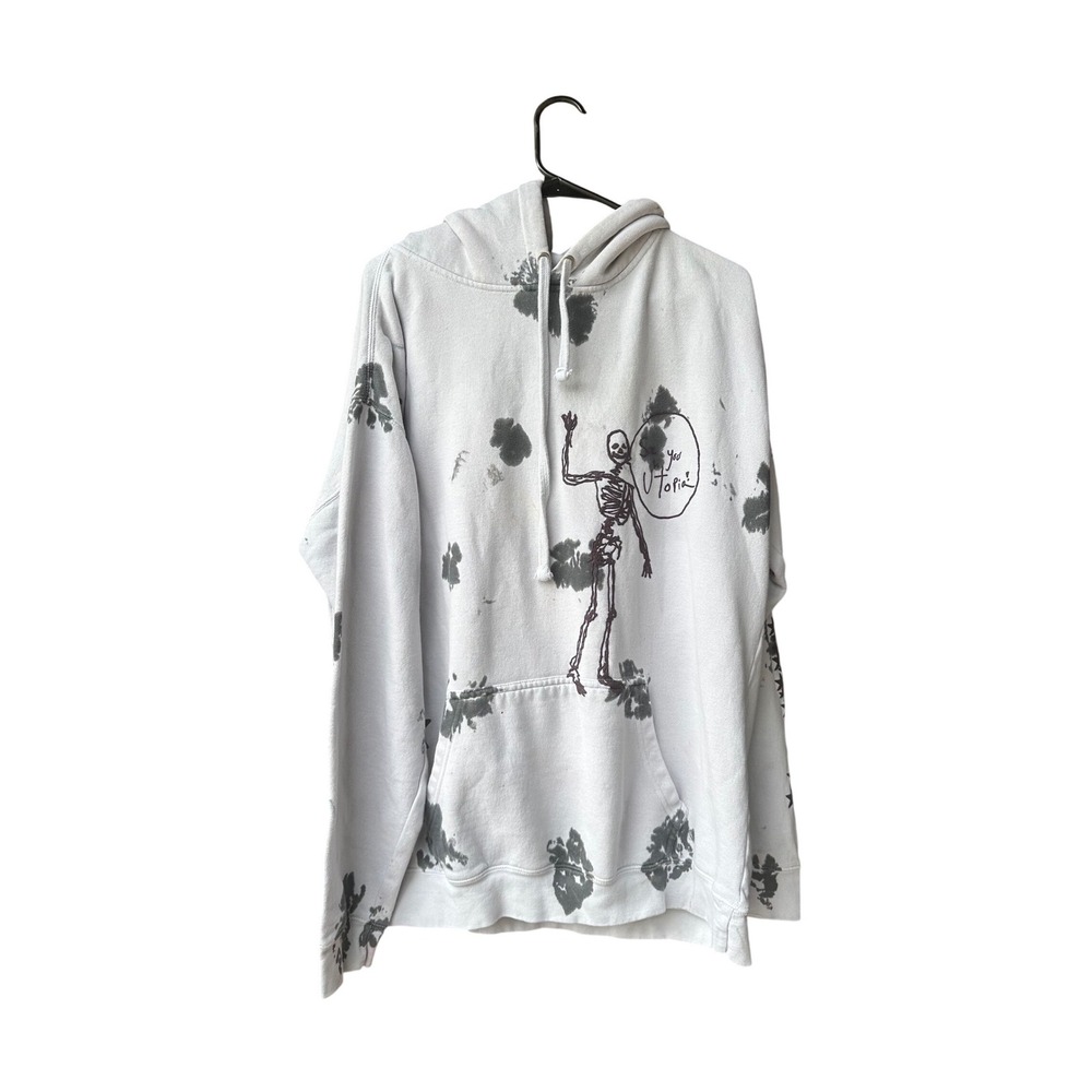 Travis Scott Astroworld Live Houston 2021 Skeleton Graphic Hoodie Light Blue